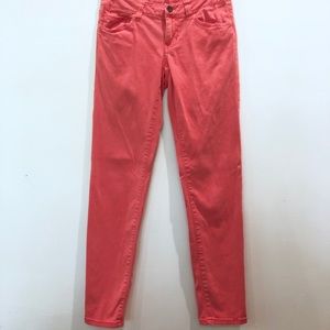 EUC coral Cabi skinny pants size 2